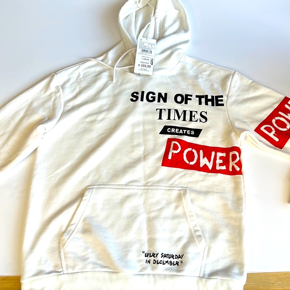 Brand new with tags white XSIDE hoodie size M